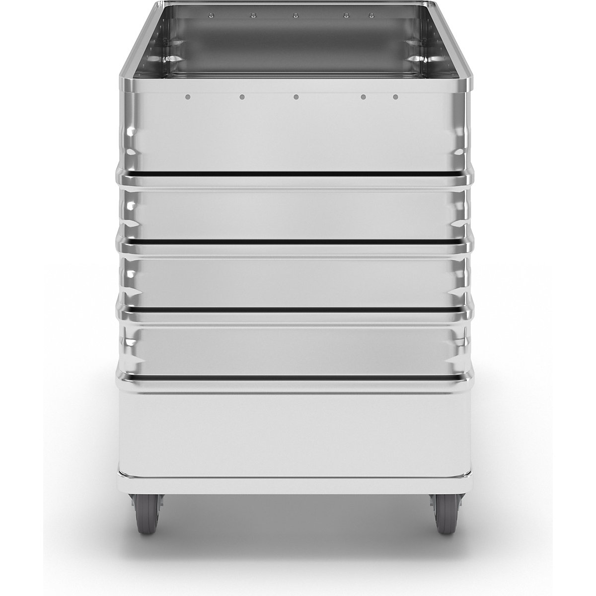 Cărucior tip container din aluminiu, pereți plini – Gmöhling (Imagine produs 5)-4
