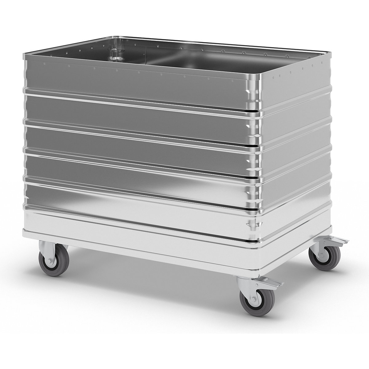 Cărucior tip container din aluminiu, pereți plini – Gmöhling (Imagine produs 4)-3
