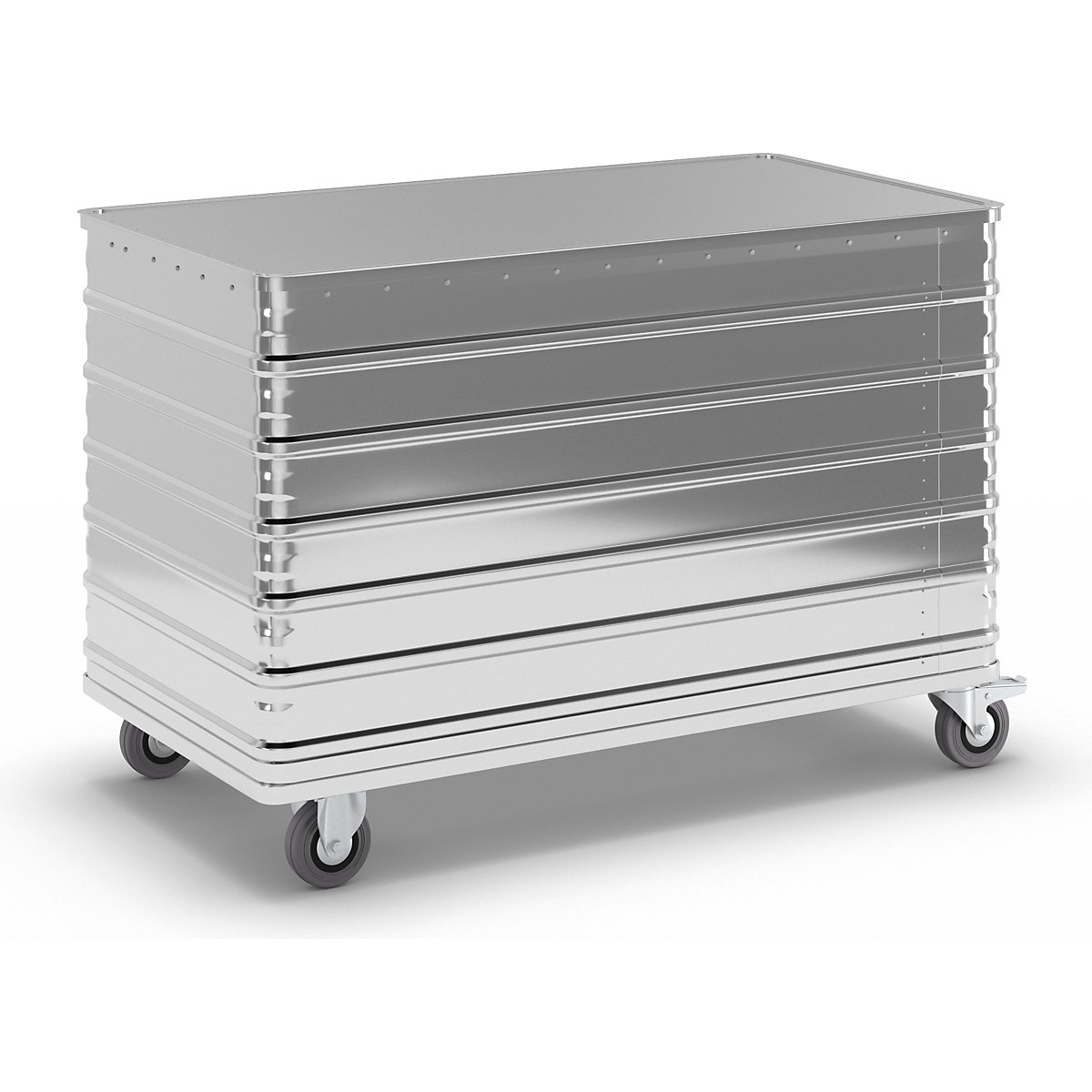 Cărucior tip container din aluminiu, pereți plini – Gmöhling