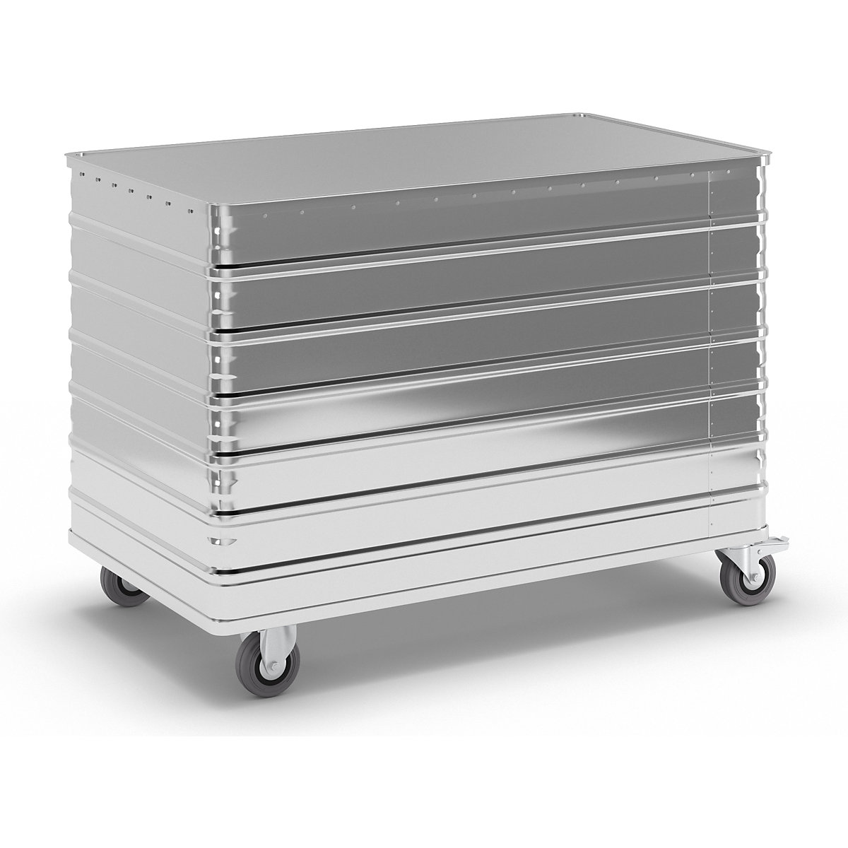 Cărucior tip container din aluminiu, pereți plini – Gmöhling