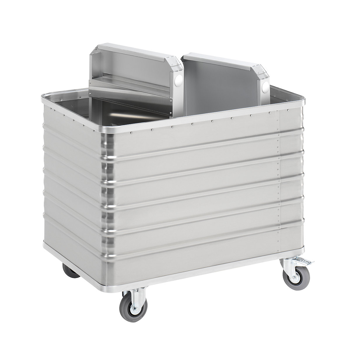 Cărucior tip container din aluminiu, pereți plini – Gmöhling (Imagine produs 8)-7