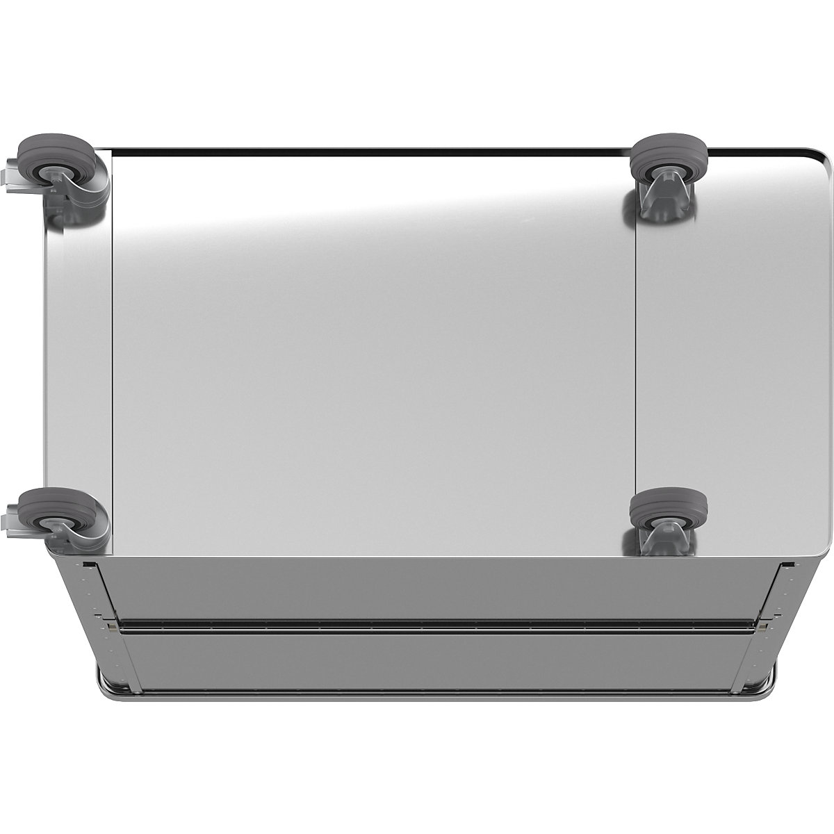 Cărucior tip container din aluminiu, perete lateral care poate fi coborât – Gmöhling (Imagine produs 7)-6