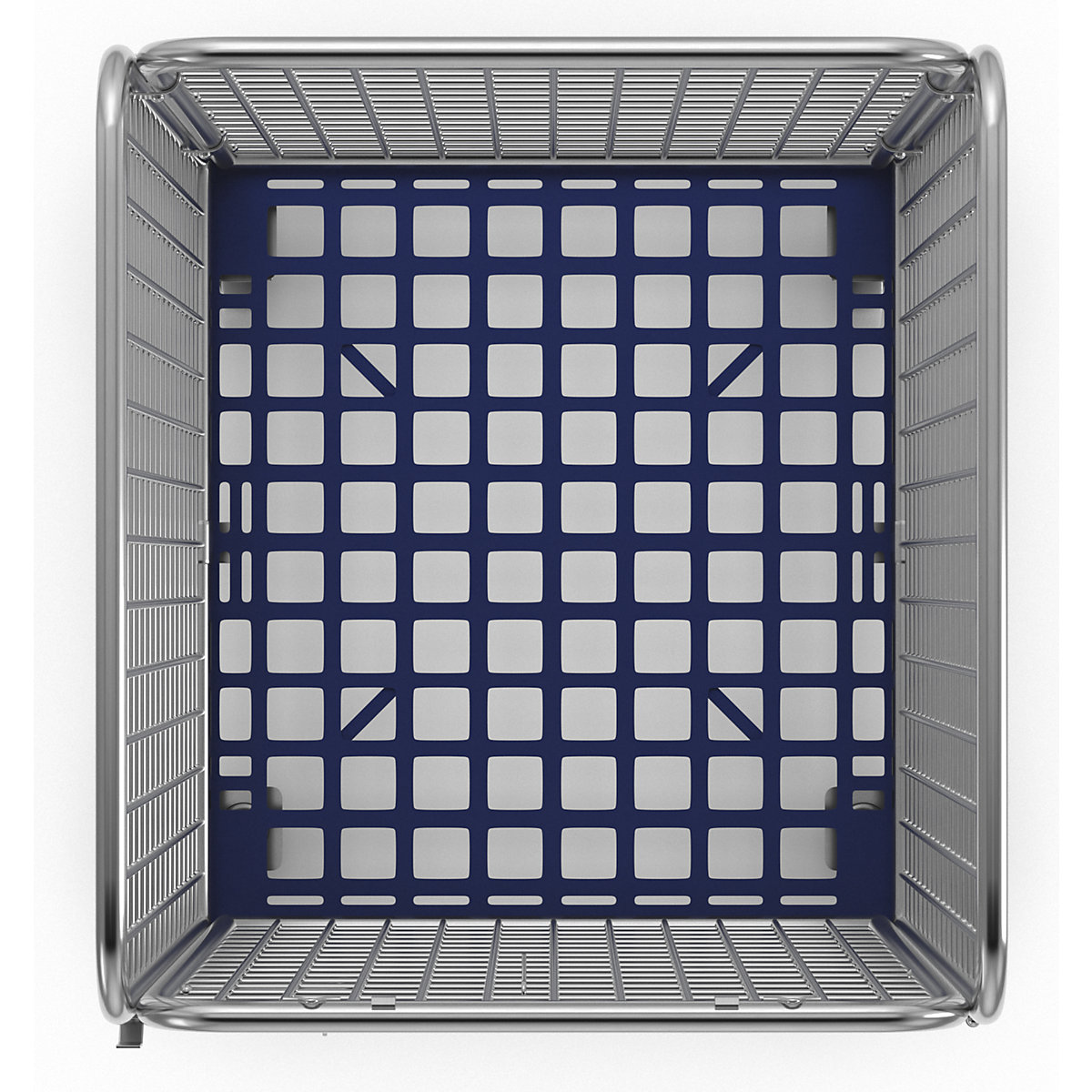 Container din grilaj de sârmă cu placă de rulare din plastic (Imagine produs 5)-4