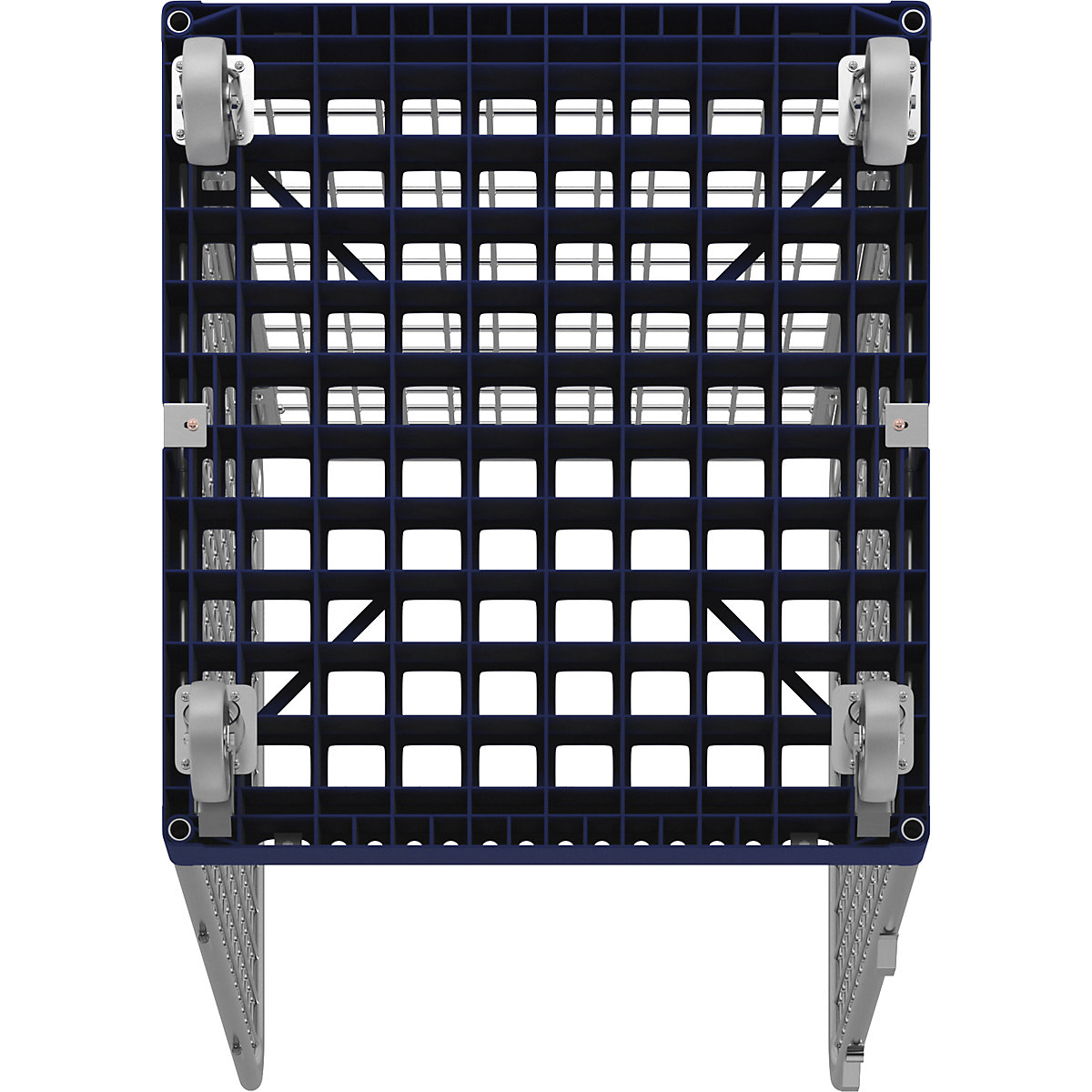 Container din grilaj de sârmă cu placă de rulare din plastic (Imagine produs 7)-6