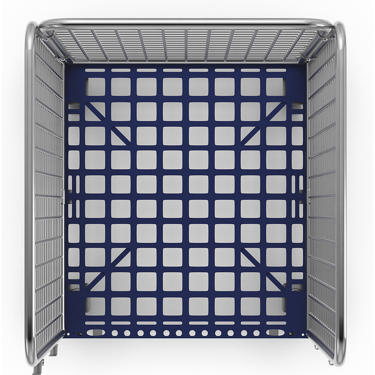 Container din grilaj de sârmă cu placă de rulare din plastic (Imagine produs 2)-1