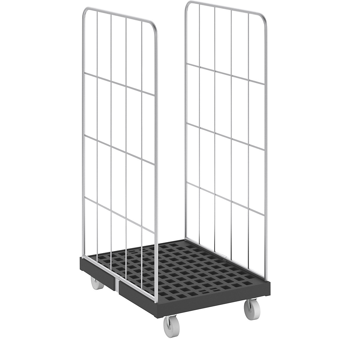 Container mobil cu grilaje laterale – eurokraft basic (Imagine produs 2)-1