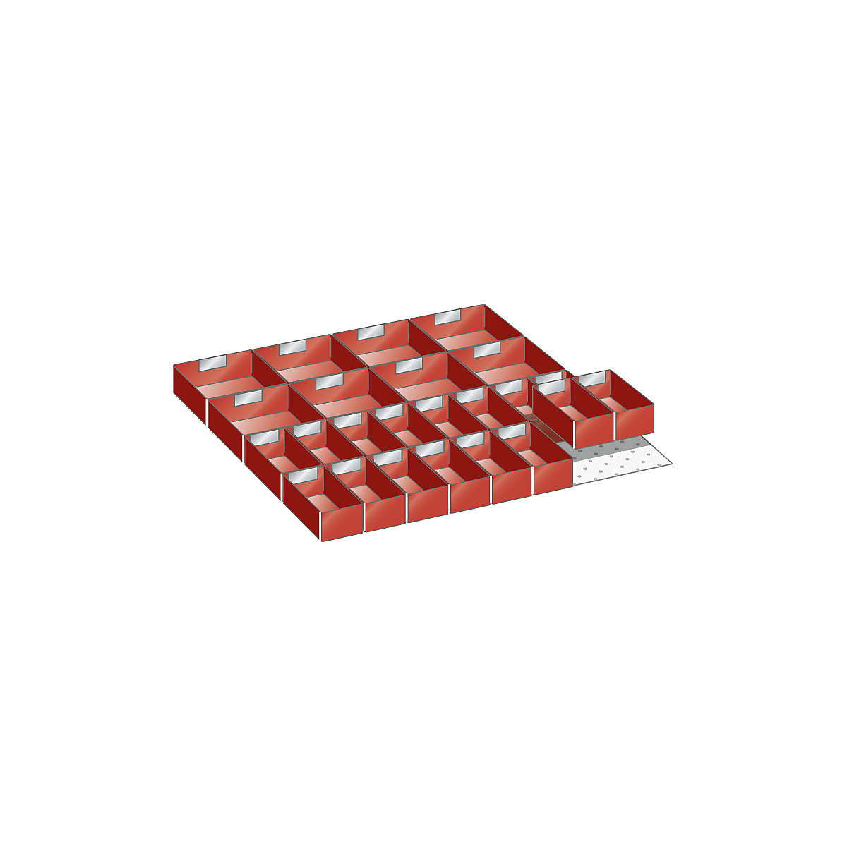 Plastična kutija za umetanje – LISTA, za dimenzije ormara 717 x 725 mm, za visinu ladica 75 mm-3