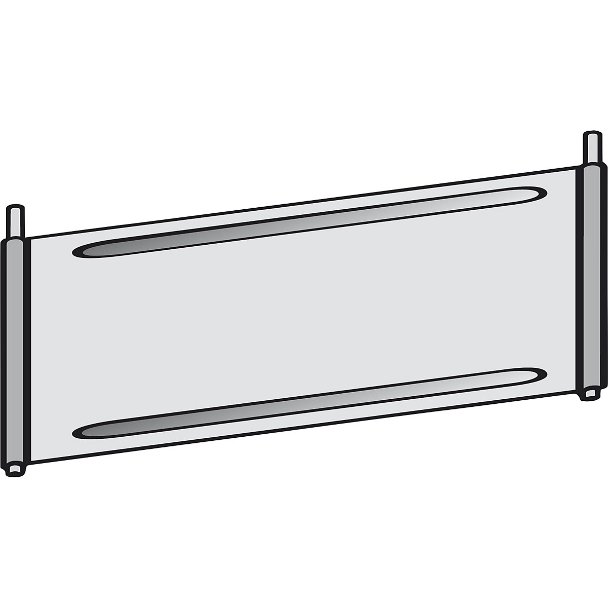 Razdvojni lim za regal s pretincima – hofe, pocinčan, za policu, ŠxD 1000 x 500 mm-3