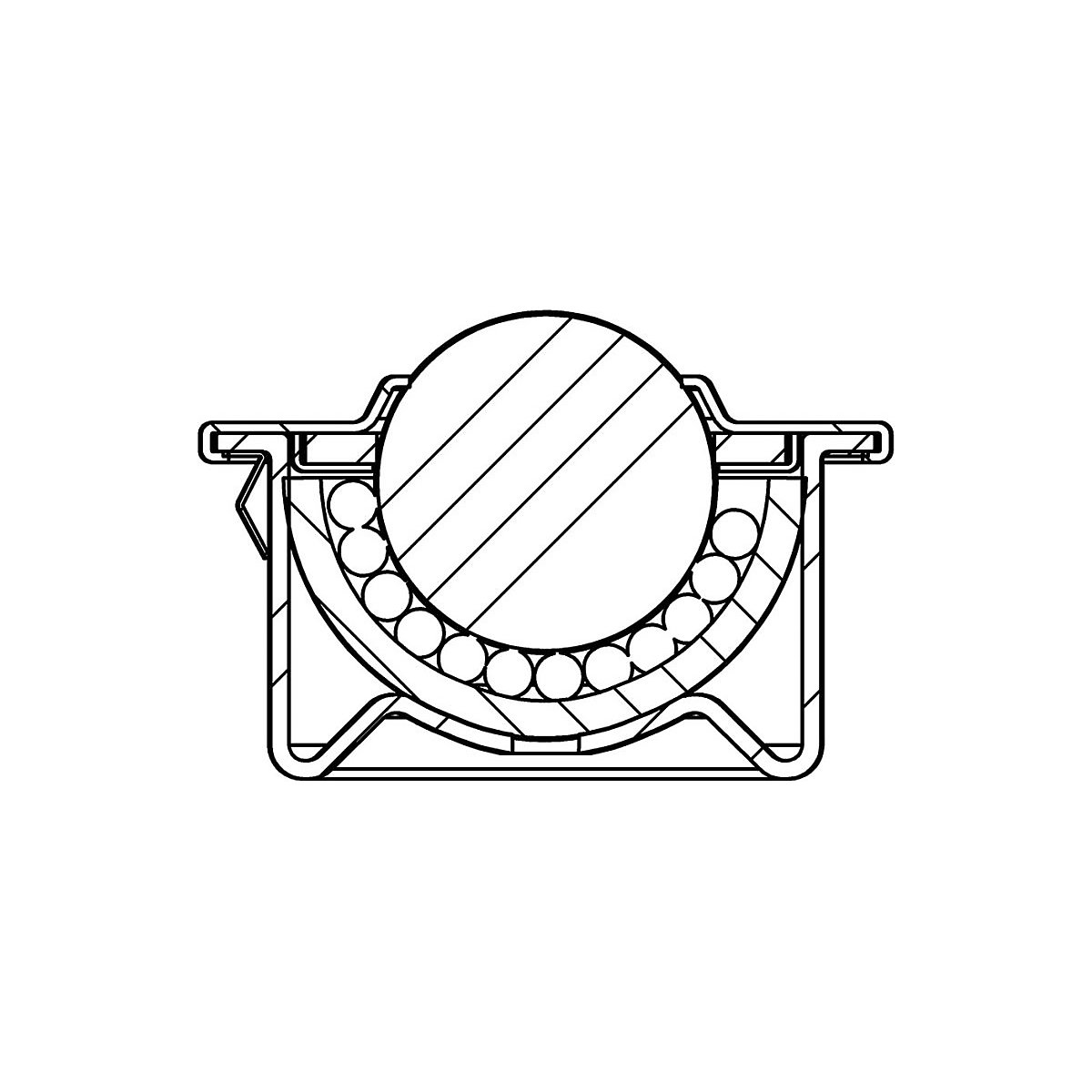 Guľková kladka s nákružkom a svorkou – Schulz Stanztechnik (Zobrazenie produktu 2)-1