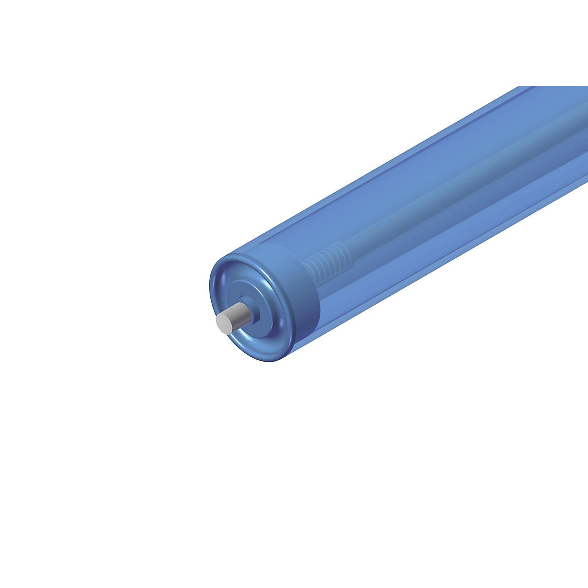 Plastový nosný valček – Gura, Ø kotúča 50 mm, Ø nápravy 10 mm, dĺžka 600 mm