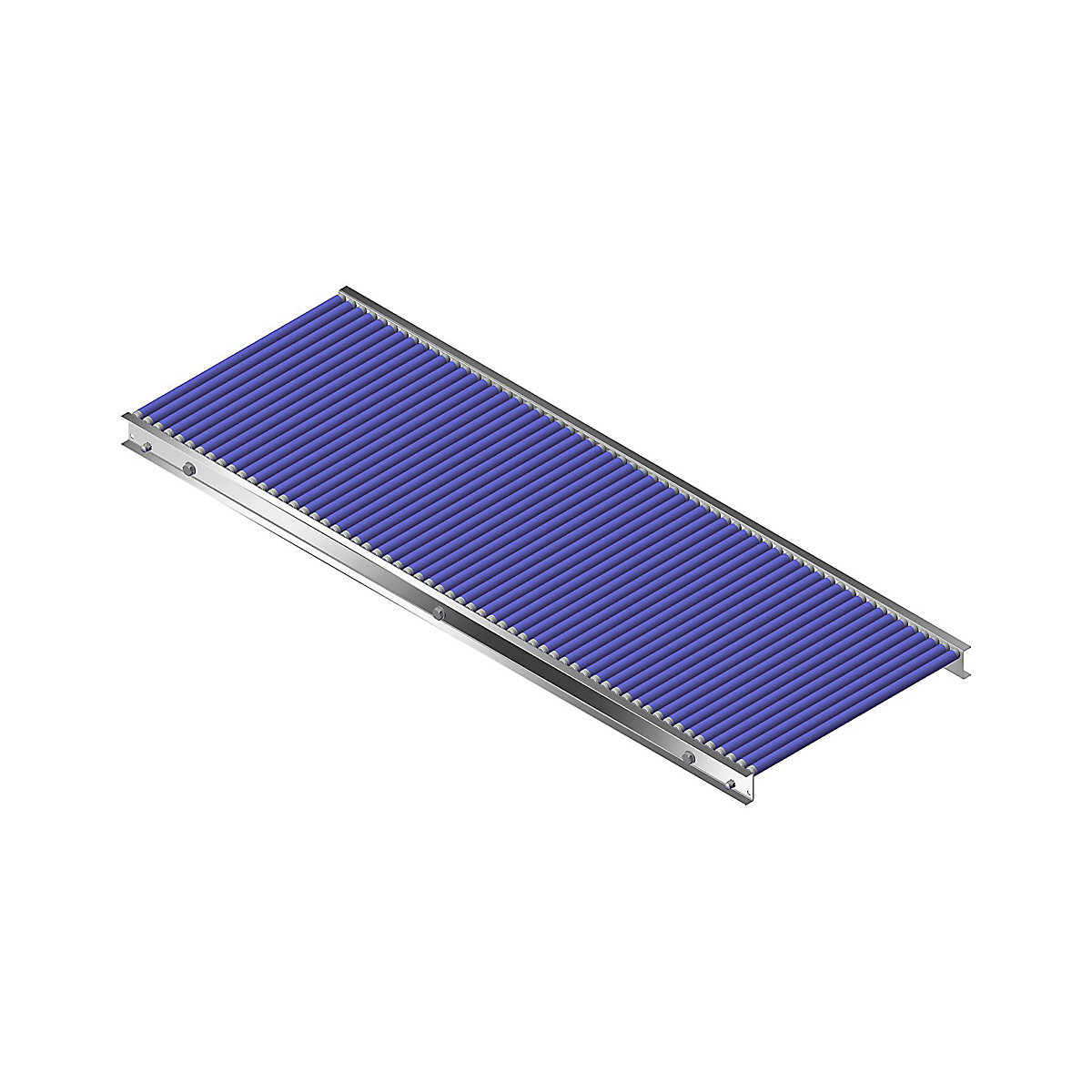 Gura – Malá valčeková dráha, hliníkový rám s plastovými valčekmi, šírka dráhy 500 mm, vzdialenosť osí 25 mm, dĺžka 1,5 m
