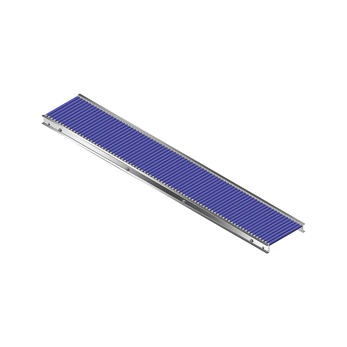 Malá valčeková dráha, hliníkový rám s plastovými valčekmi – Gura, šírka dráhy 300 mm, vzdialenosť osí 25 mm, dĺžka 2,0 m-4