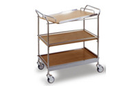 Servírovací vozík se 3 etážemi, odnímatelný podnos