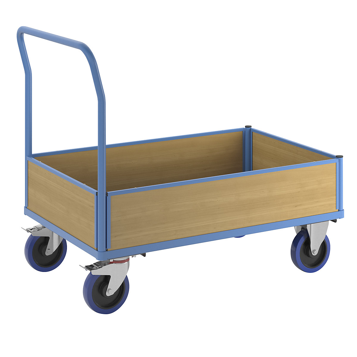 Plošinový vozík s dřevěnými stěnami - eurokraft pro