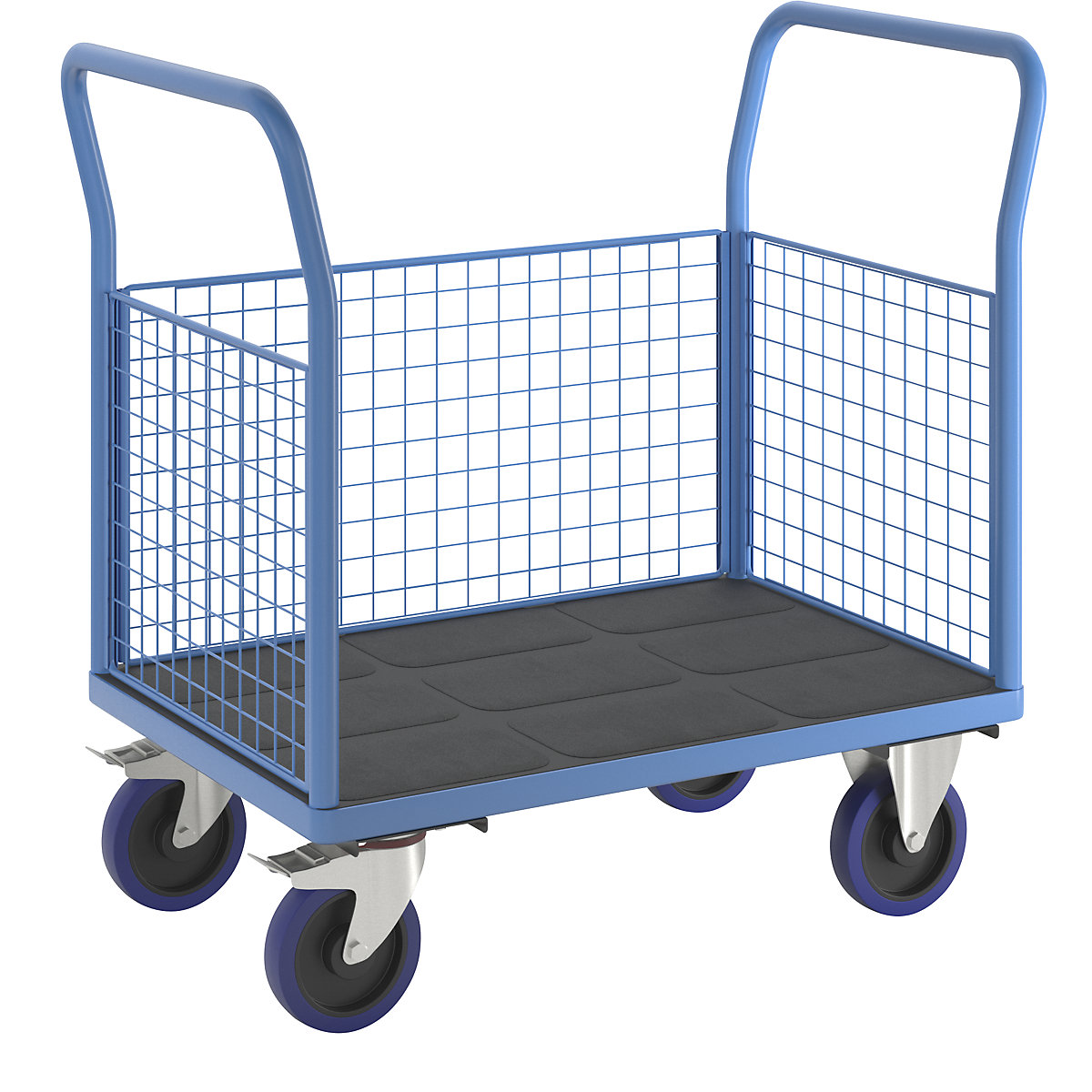 Plošinový vozík s mřížkovými stěnami – eurokraft pro