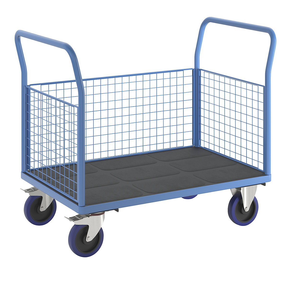 Plošinový vozík s mřížkovými stěnami – eurokraft pro