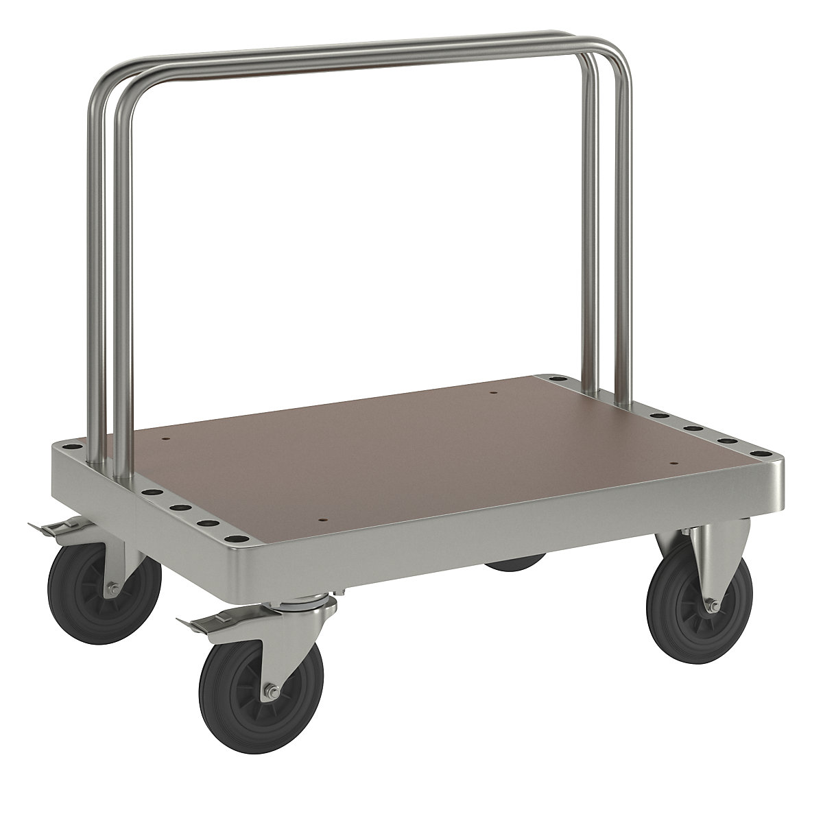 Pozinkovaný vozík pro přepravu desek – Kongamek, d x š x v 1000 x 700 x 960 mm, s brzdou-7