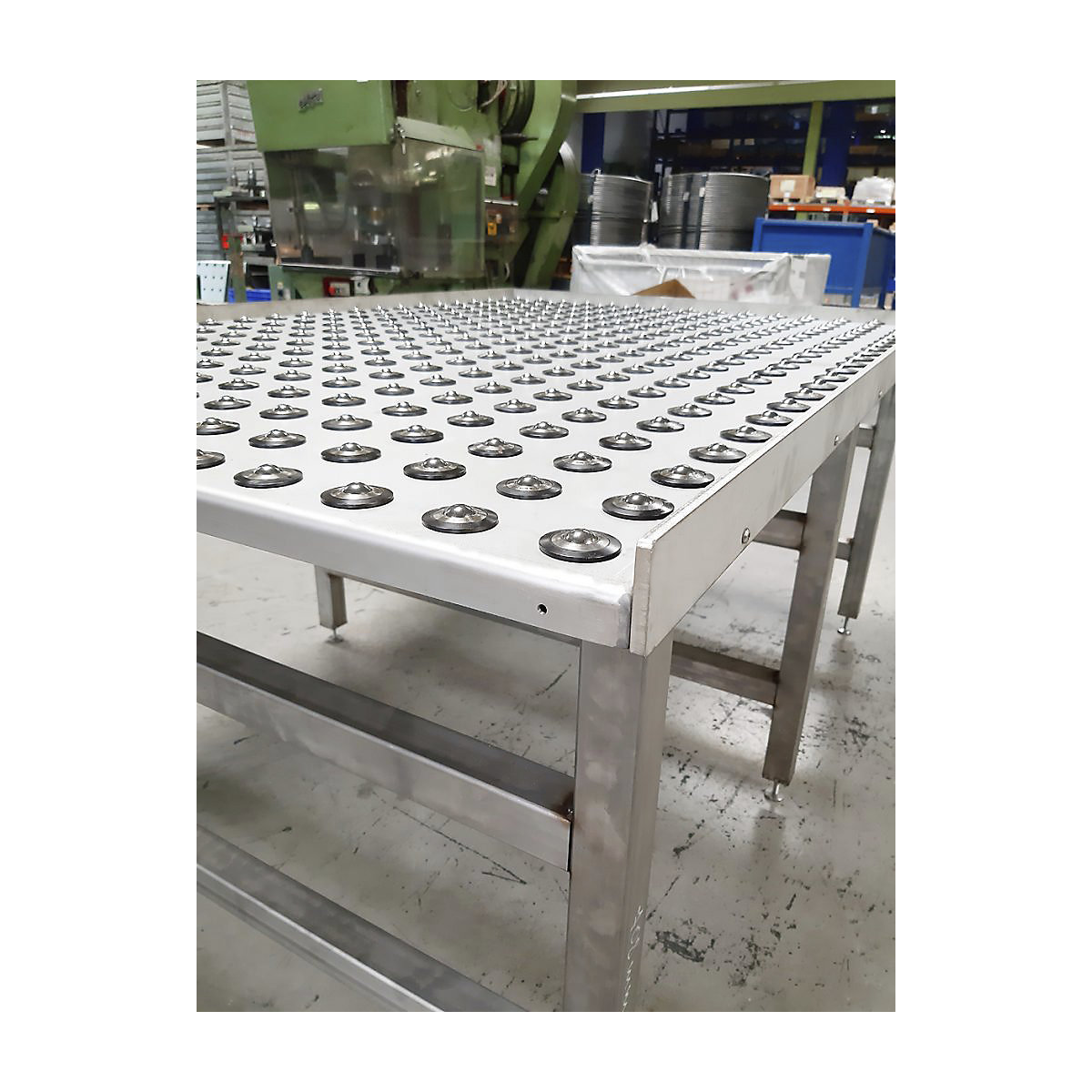 Stůl s kulovými kladkami, konstrukční výška 70 mm – Schulz Stanztechnik (Obrázek výrobku 5)-4