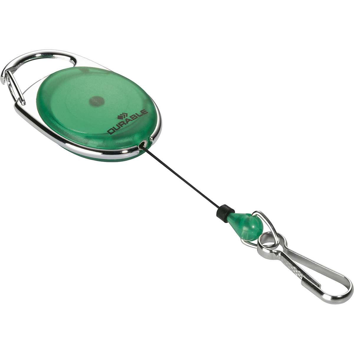Suport de legitimație JOJO STYLE – DURABLE, cu carabină, amb. 20 buc., verde