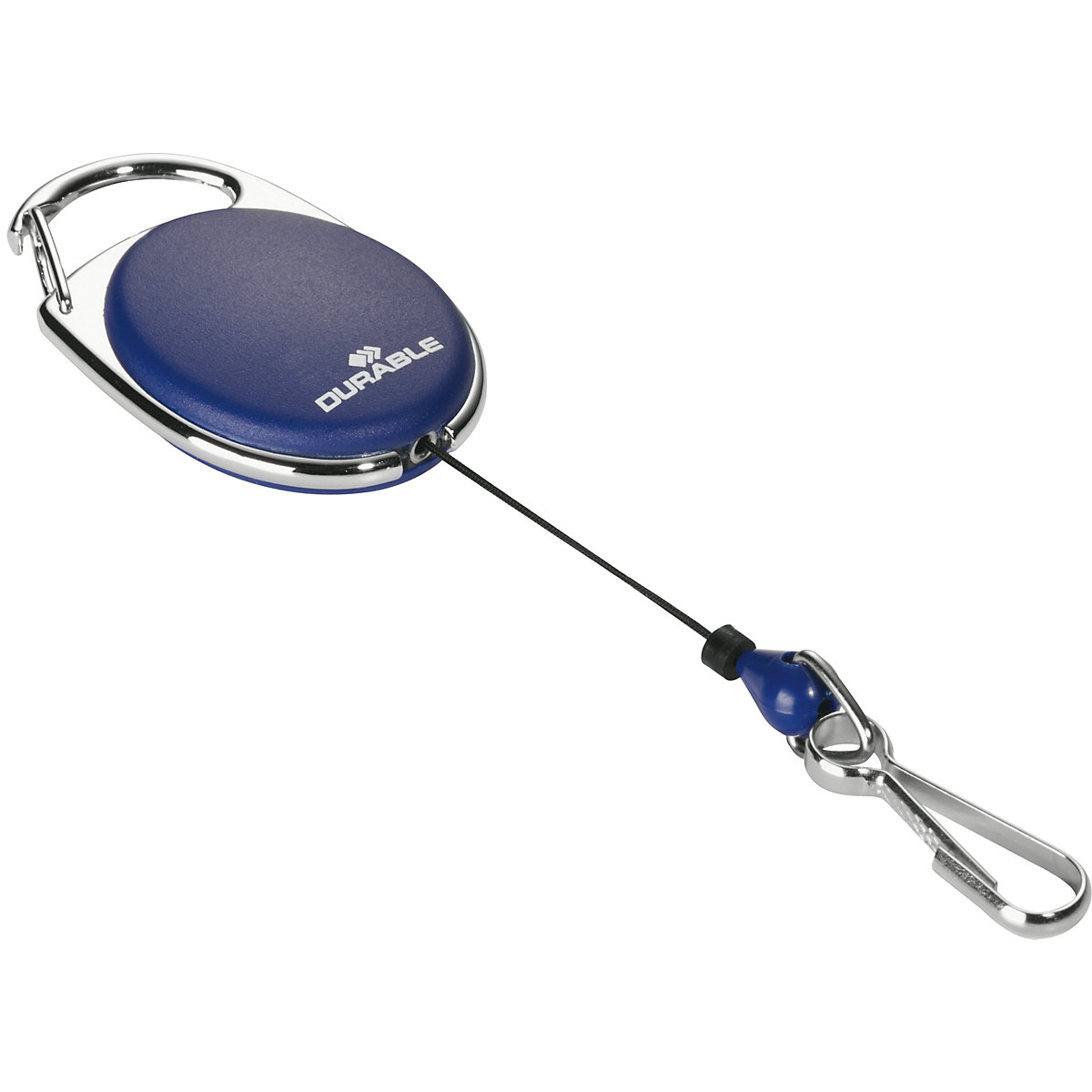 Suport de legitimație JOJO STYLE – DURABLE, cu carabină, amb. 20 buc., albastru