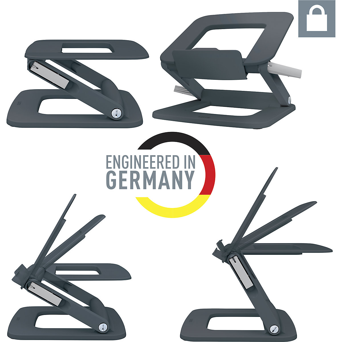 Suport pentru laptop Leitz Ergo, multi-unghi – Leitz (Imagine produs 2)-1
