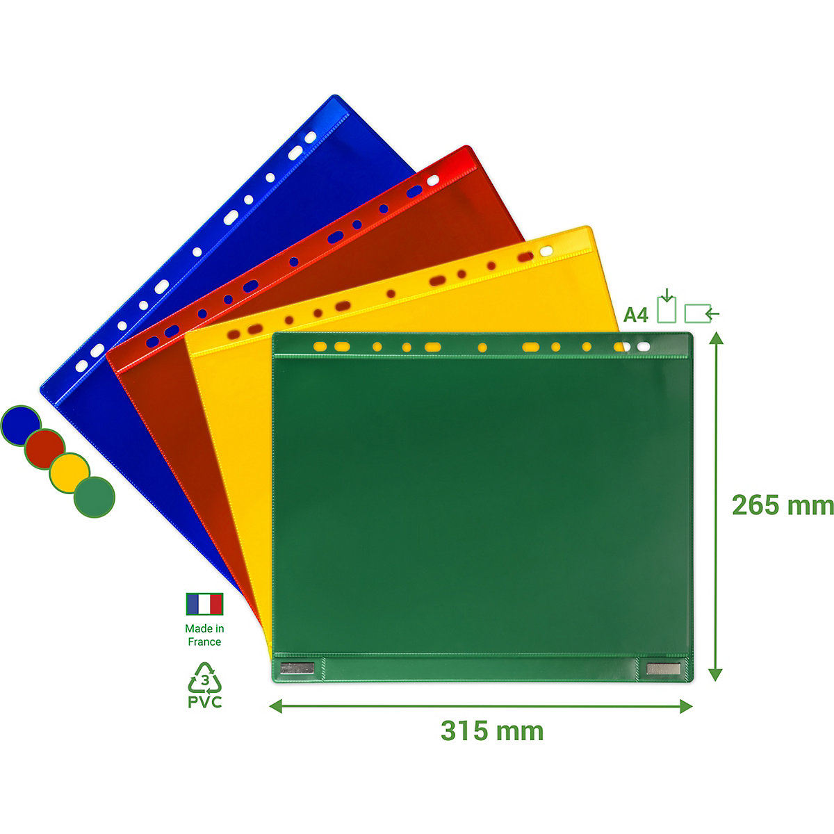 Buzunar transparent magnetic, cu margine pentru îndosariere – Tarifold (Imagine produs 3)-2