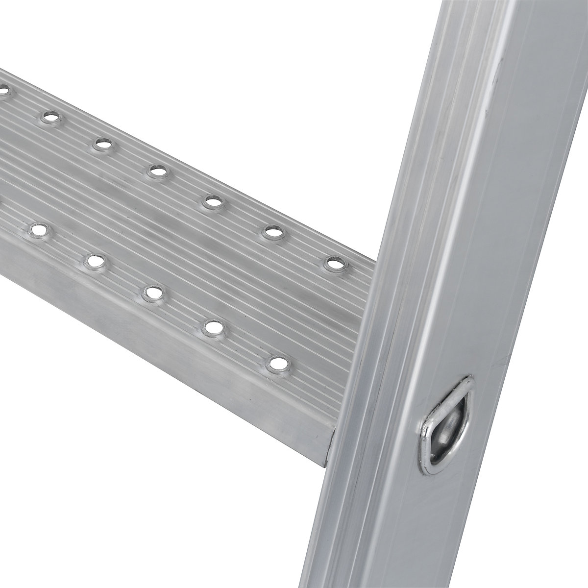 Aluminiowa drabina rozstawna ze stopniami, o właściwościach antypoślizgowych R13 – KRAUSE (Zdjęcie produktu 4)-3