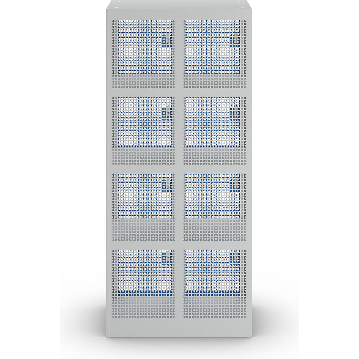 Dulap cu 4 compartimente cu încuietoare, tablă perforată – eurokraft pro (Imagine produs 5)-4