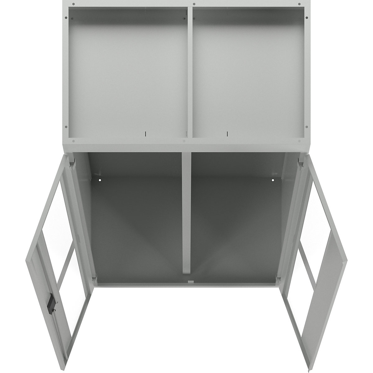 Dulap cu geam transparent, î. x lăț. x ad. 1950 x 1000 x 580 mm – LISTA (Imagine produs 3)-2