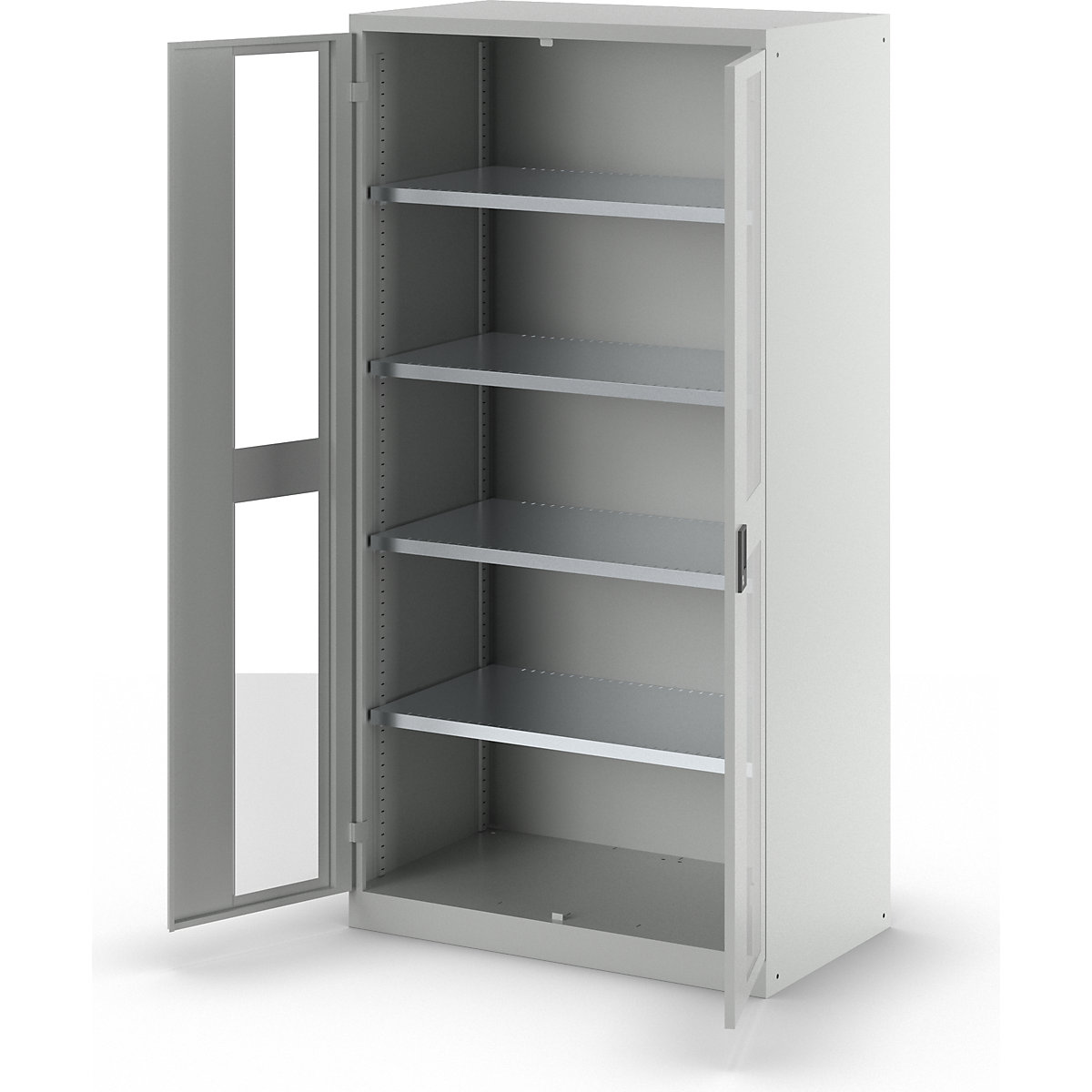 Dulap cu geam transparent, î. x lăț. x ad. 1950 x 1000 x 580 mm – LISTA (Imagine produs 2)-1