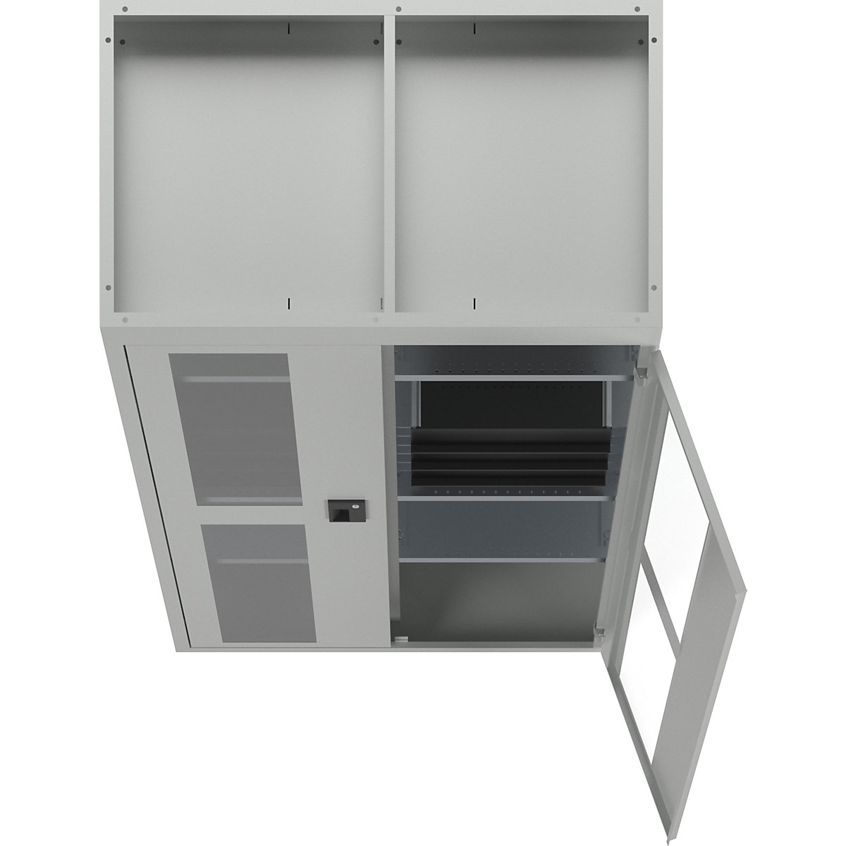 Dulap cu geam transparent, î. x lăț. x ad. 1950 x 1000 x 580 mm – LISTA (Imagine produs 6)-5