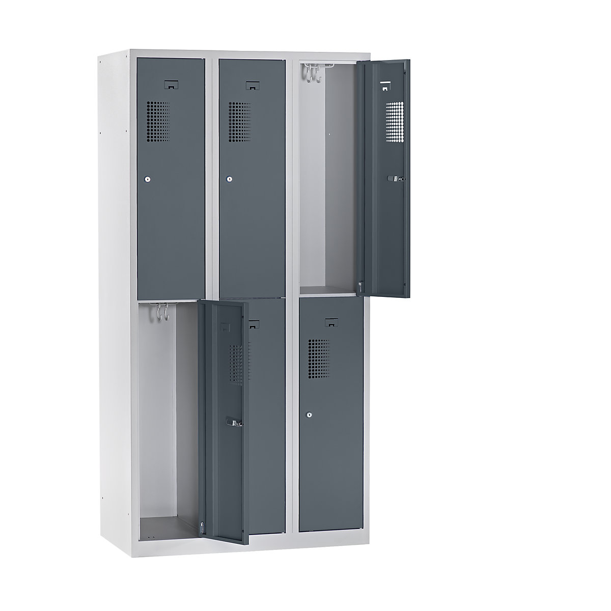 Vestiar cu două niveluri Amsterdam – eurokraft basic (Imagine produs 3)-2