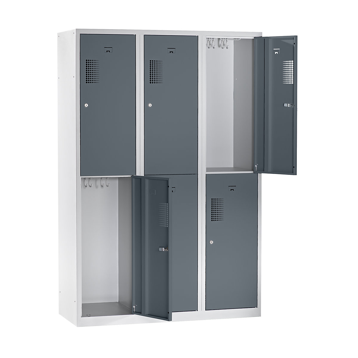 Vestiar cu două niveluri Amsterdam – eurokraft basic (Imagine produs 3)-2