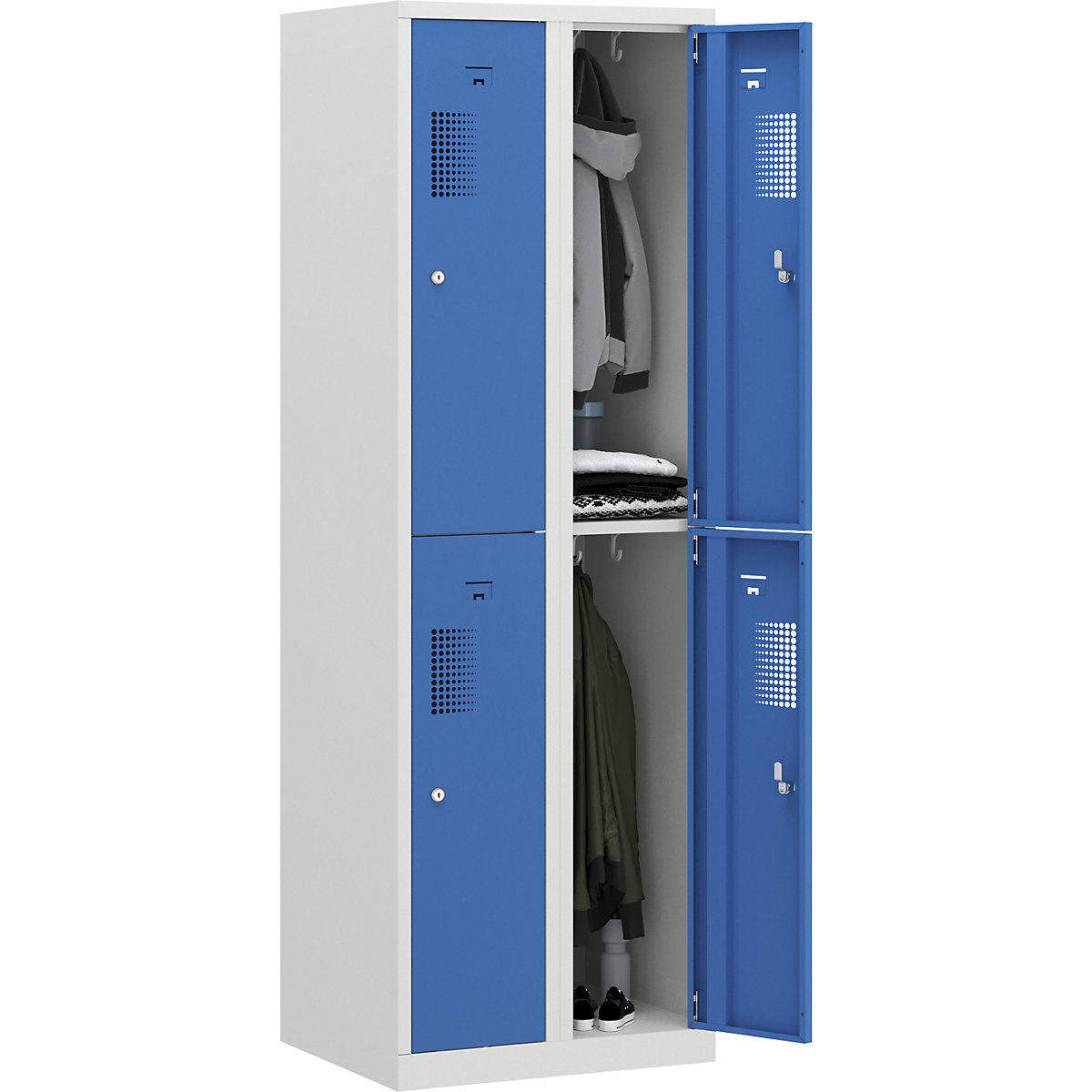 Vestiar cu două niveluri Amsterdam – eurokraft basic (Imagine produs 4)-3