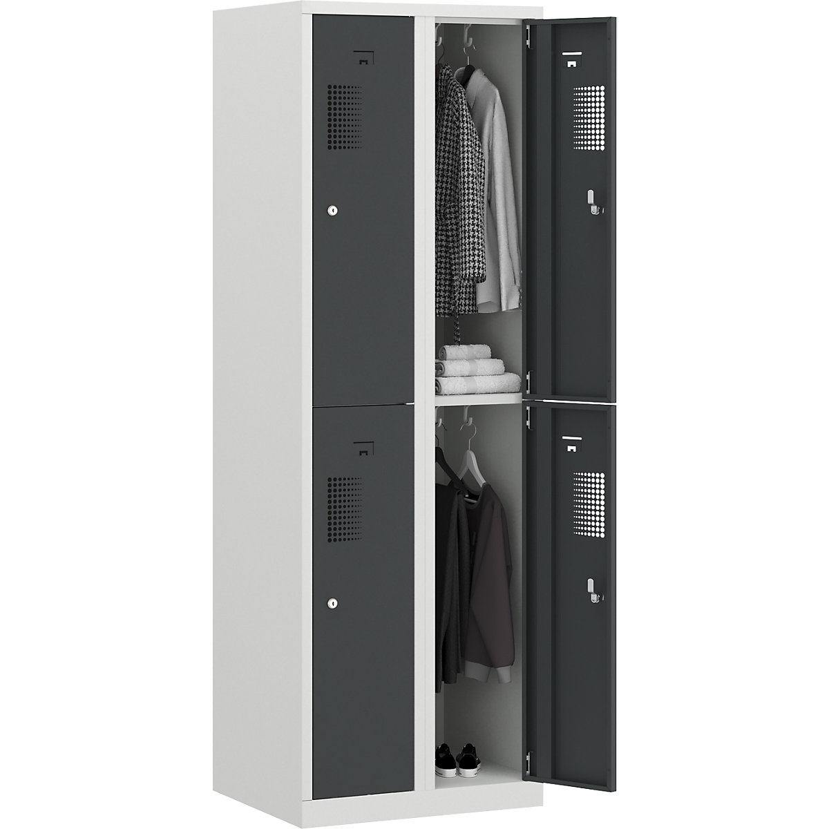 Vestiar cu două niveluri Amsterdam – eurokraft basic (Imagine produs 5)-4