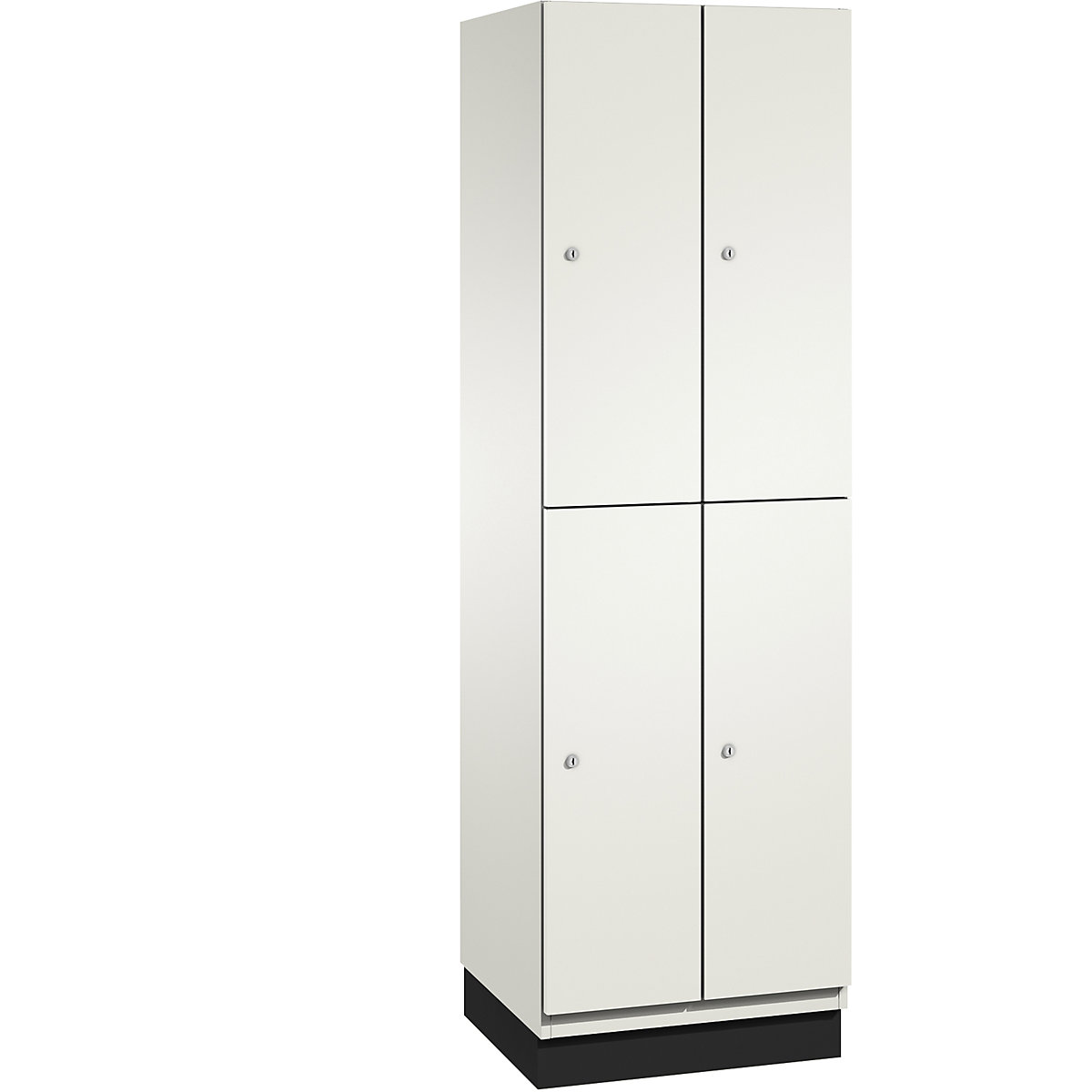 Vestiar cu două niveluri Cambio – C+P, 2 module, corp alb pur / ușă albă, lățime 600 mm-16