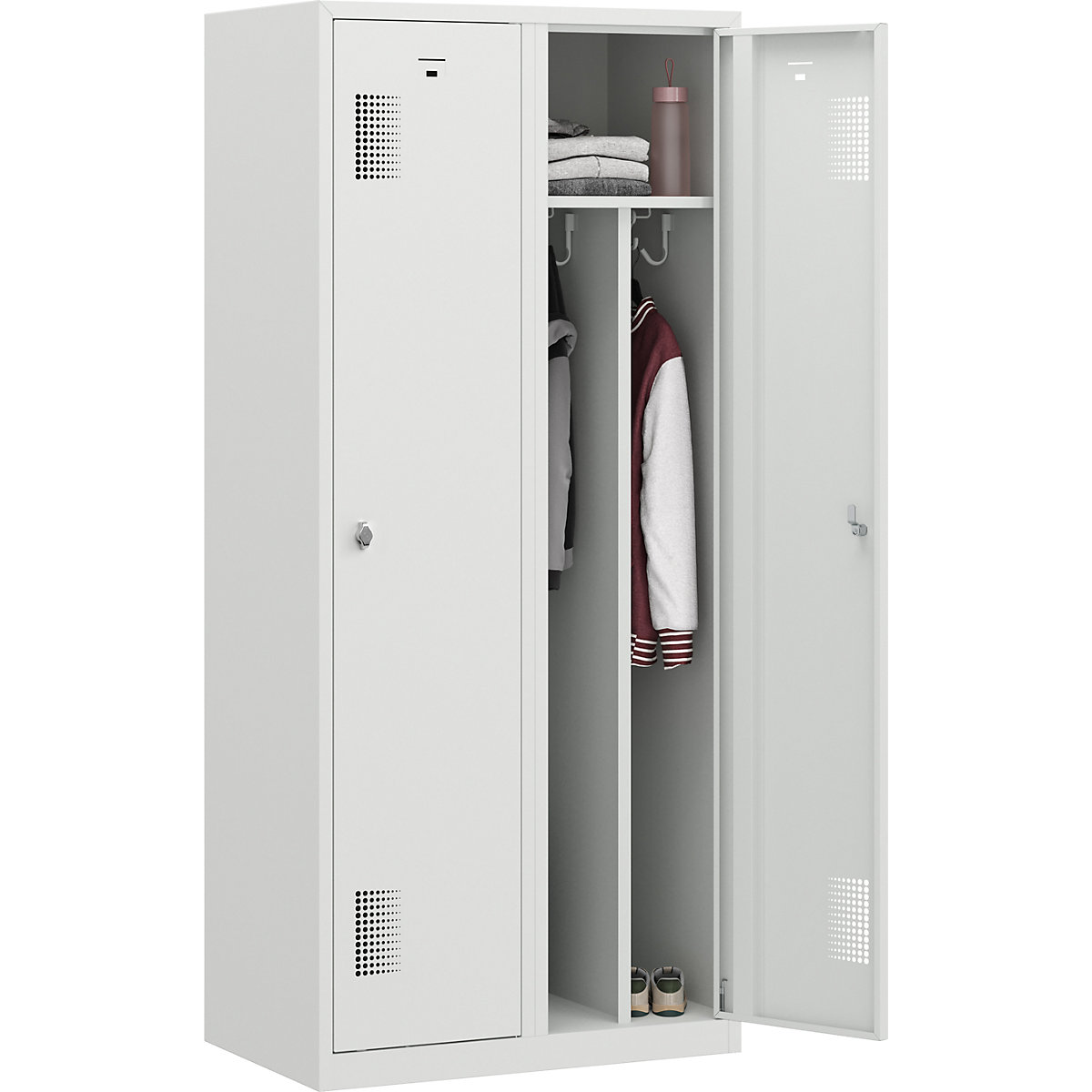 Vestiar pentru haine curate și murdare Amsterdam – eurokraft basic (Imagine produs 2)-1