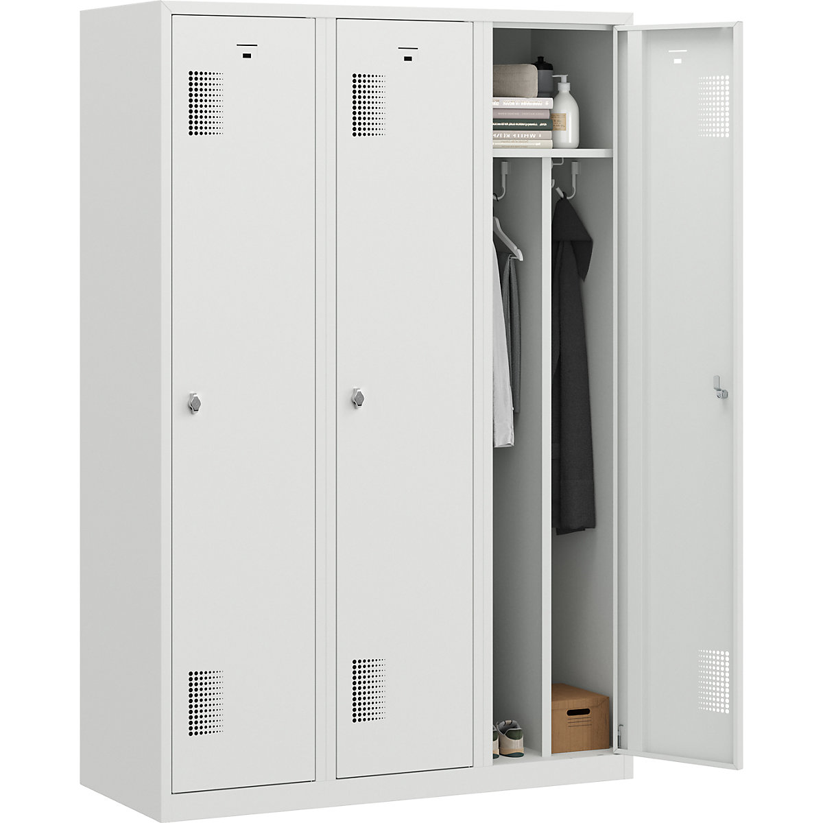 Vestiar pentru haine curate și murdare Amsterdam – eurokraft basic (Imagine produs 4)-3