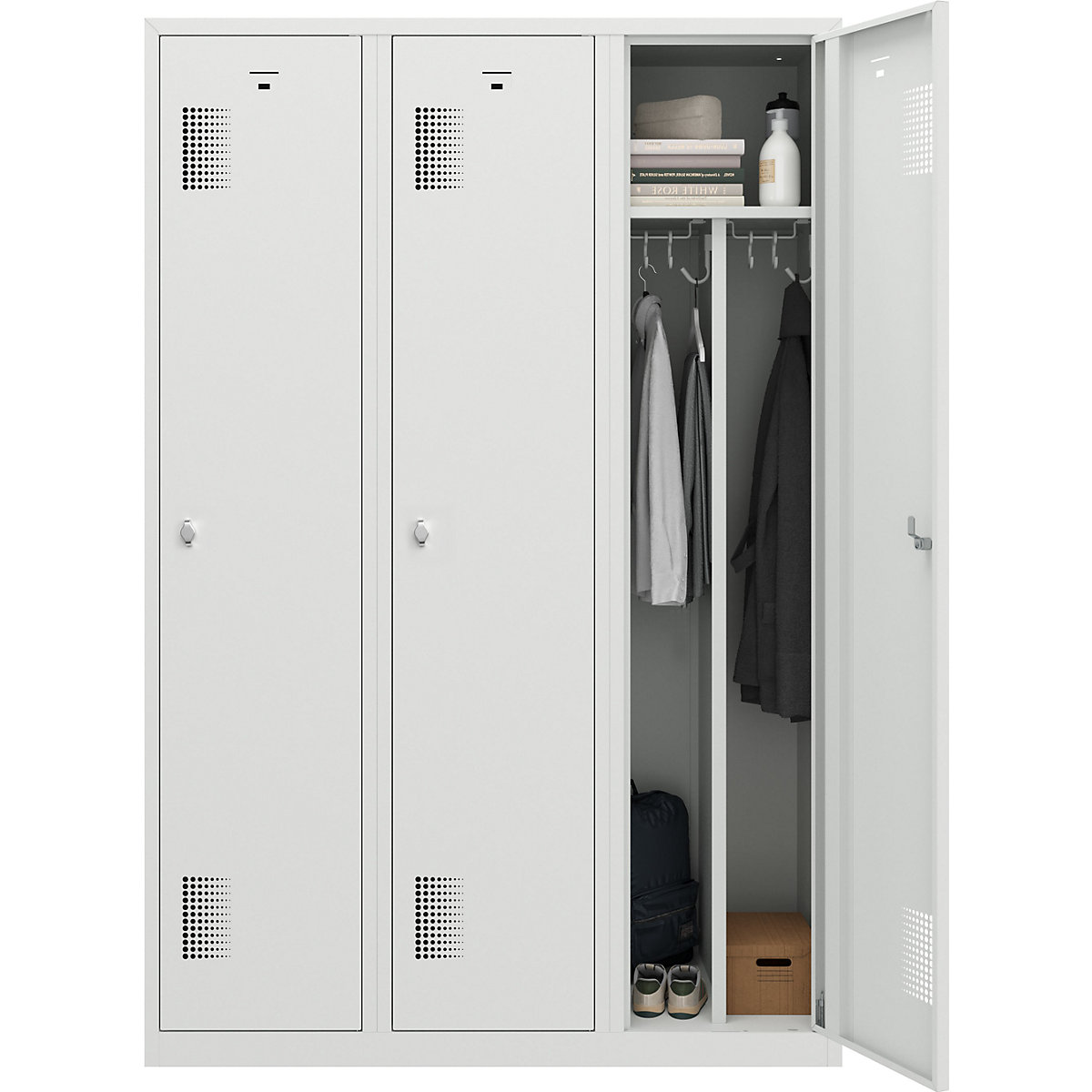 Vestiar pentru haine curate și murdare Amsterdam – eurokraft basic (Imagine produs 5)-4