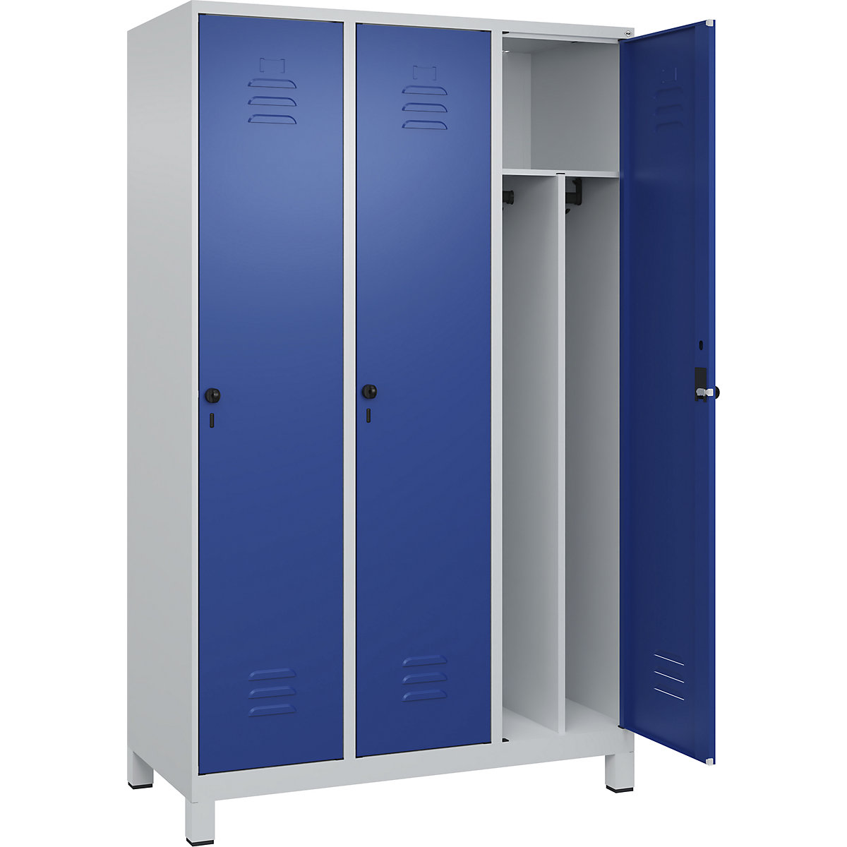 Vestiar pentru haine curate și murdare Classic PLUS, îngust – C+P (Imagine produs 2)-1