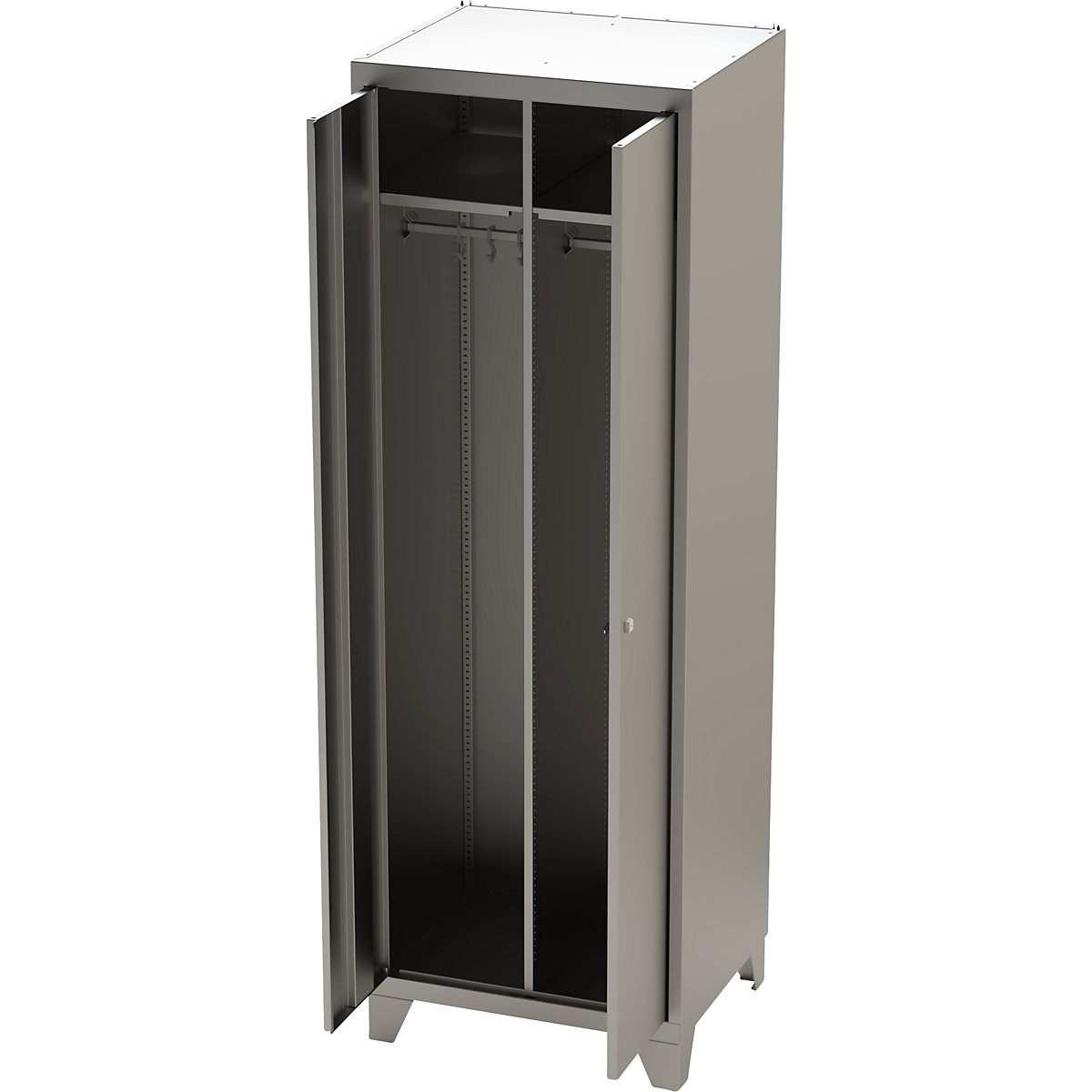 Vestiar pentru haine curate și murdare din inox (Imagine produs 3)-2