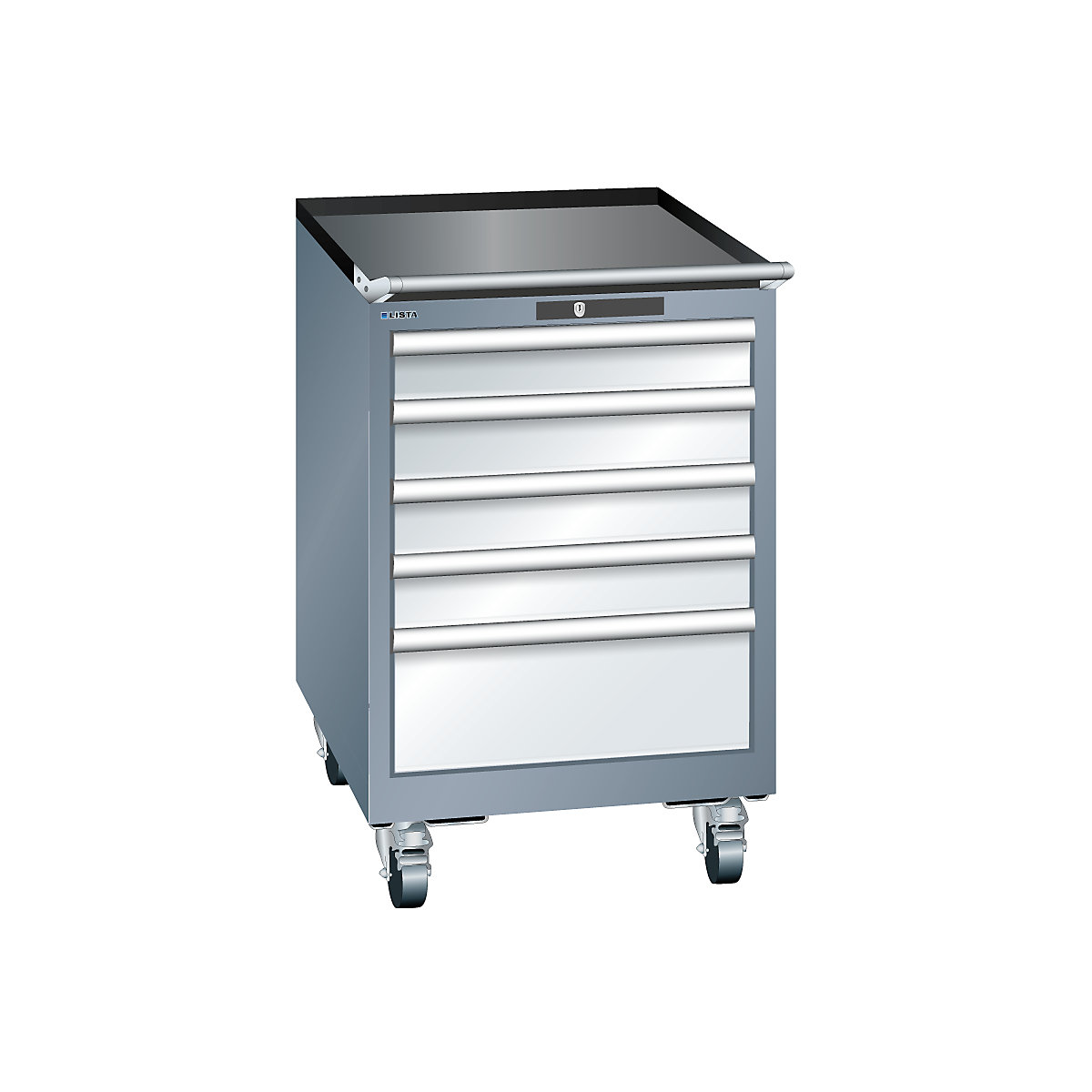 Dulap cu sertare, lățime 564 mm, mobil – LISTA