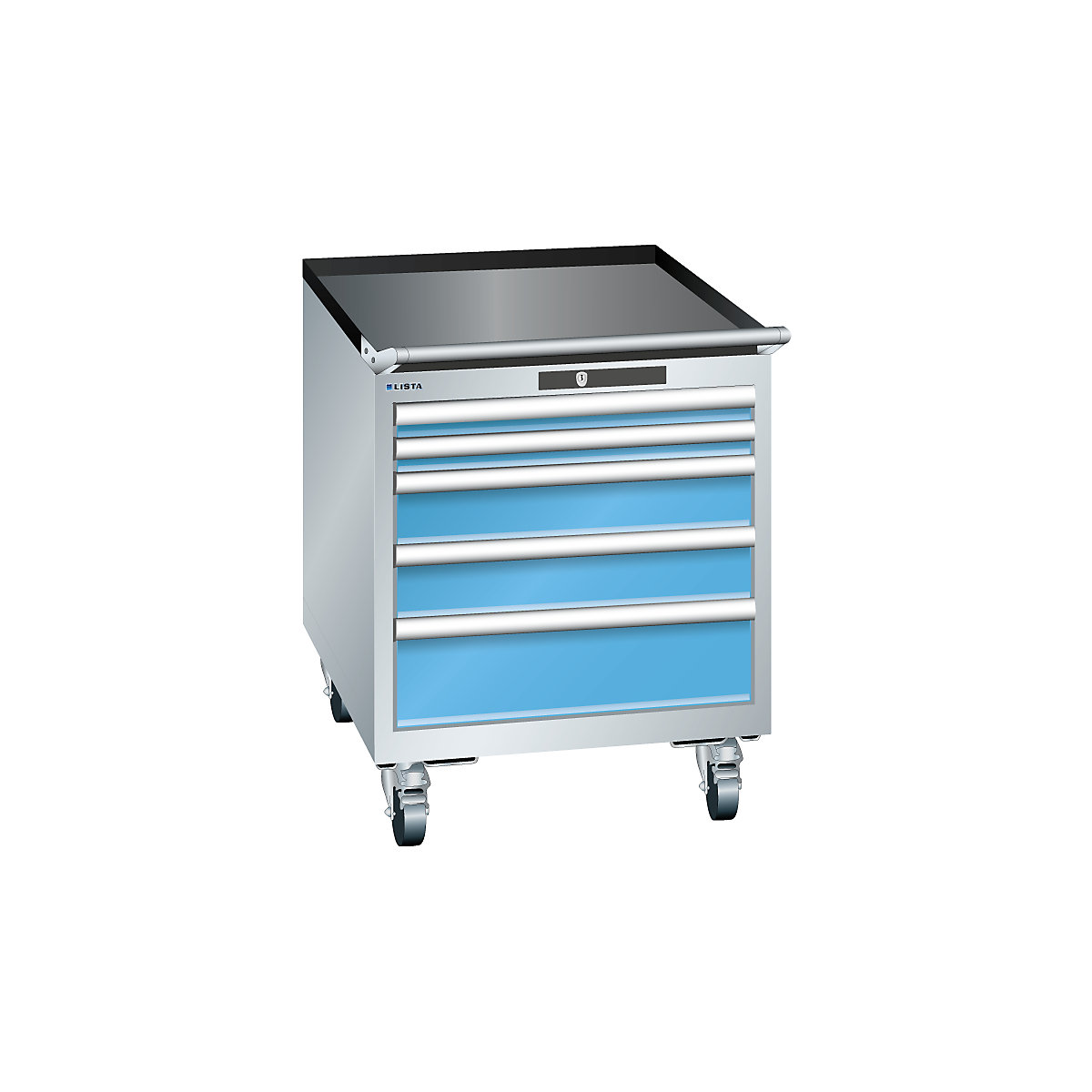 Dulap cu sertare, lățime 564 mm, mobil – LISTA