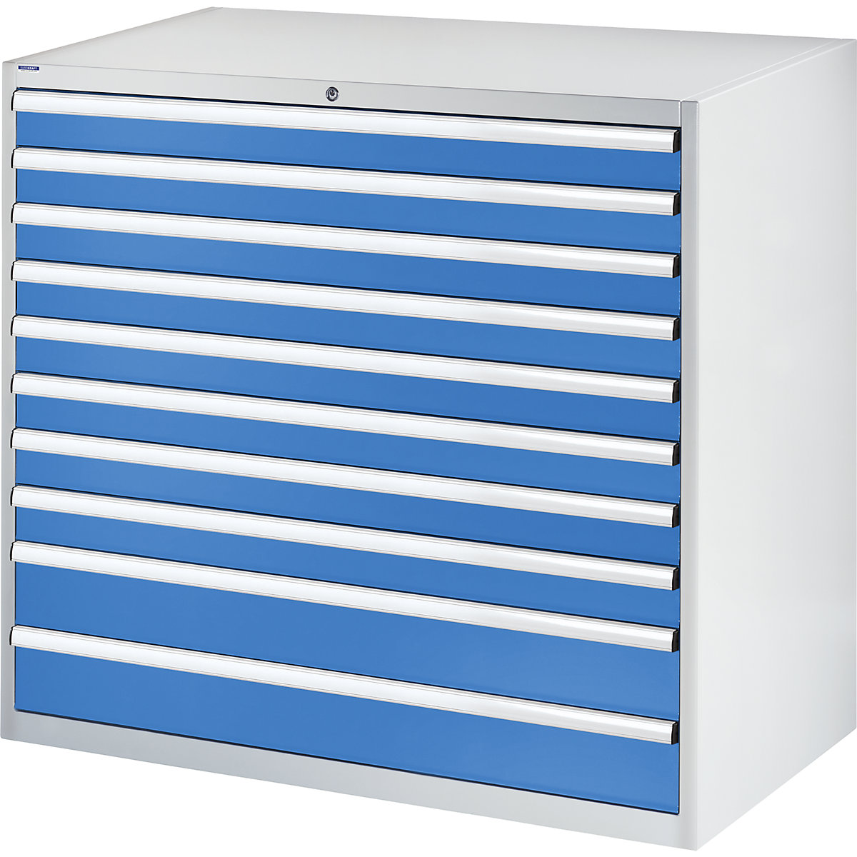 Dulap cu sertare – eurokraft pro, înălțime x lățime x adâncime 1200 x 1300 x 750 mm, 10 sertare, capacitate portantă câte 200 kg-1