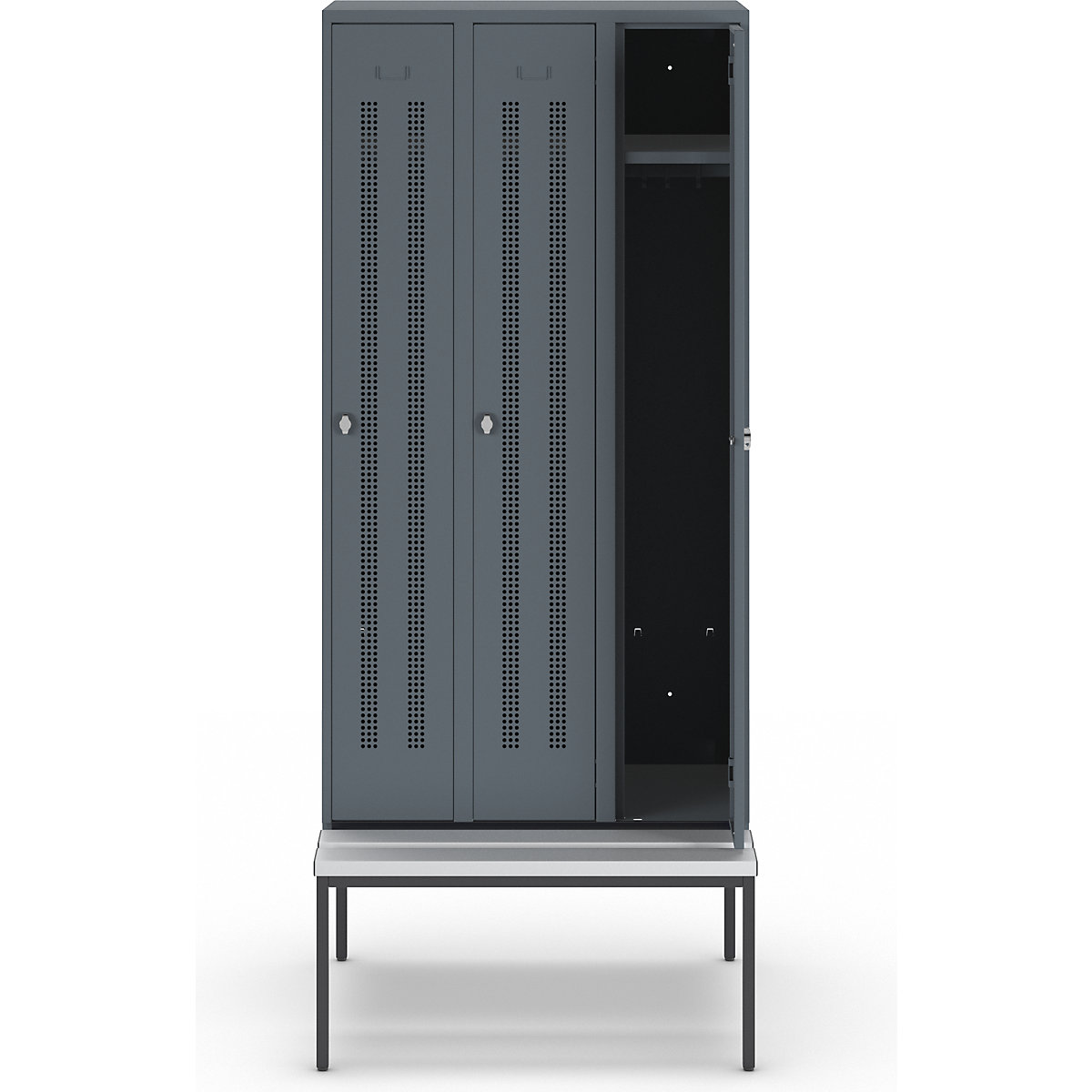 Vestiar Berlin 1 cu bancă – Wolf (Imagine produs 2)-1