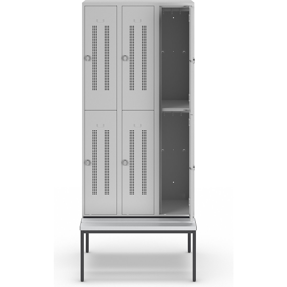 Vestiar cu două niveluri Berlin 1 cu bancă – Wolf (Imagine produs 2)-1