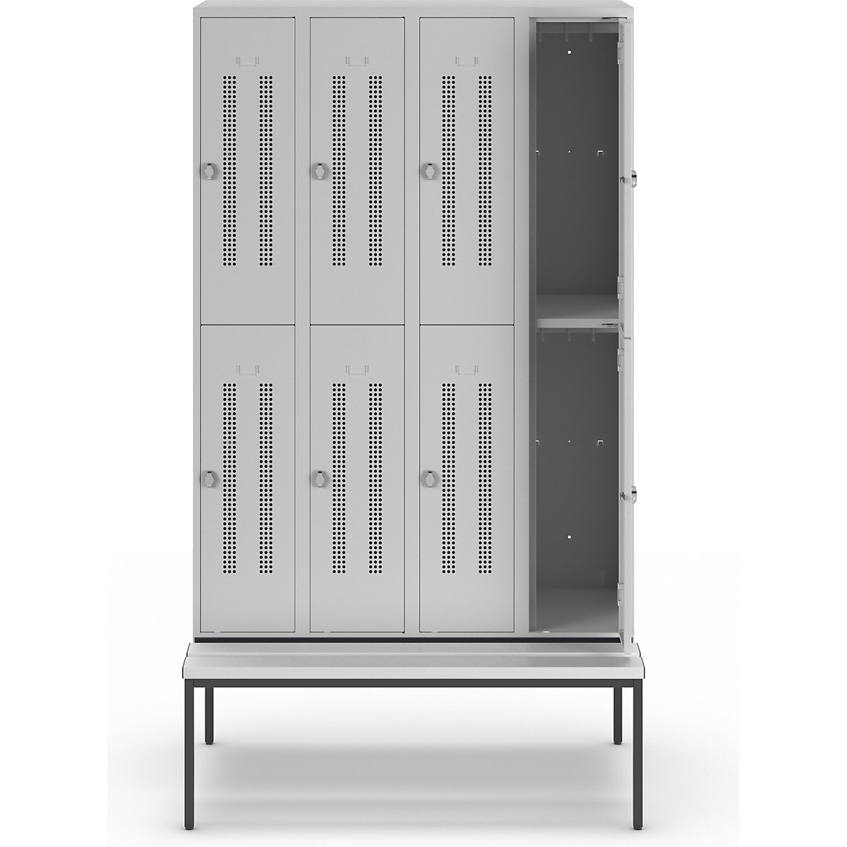 Vestiar cu două niveluri Berlin 1 cu bancă – Wolf (Imagine produs 2)-1