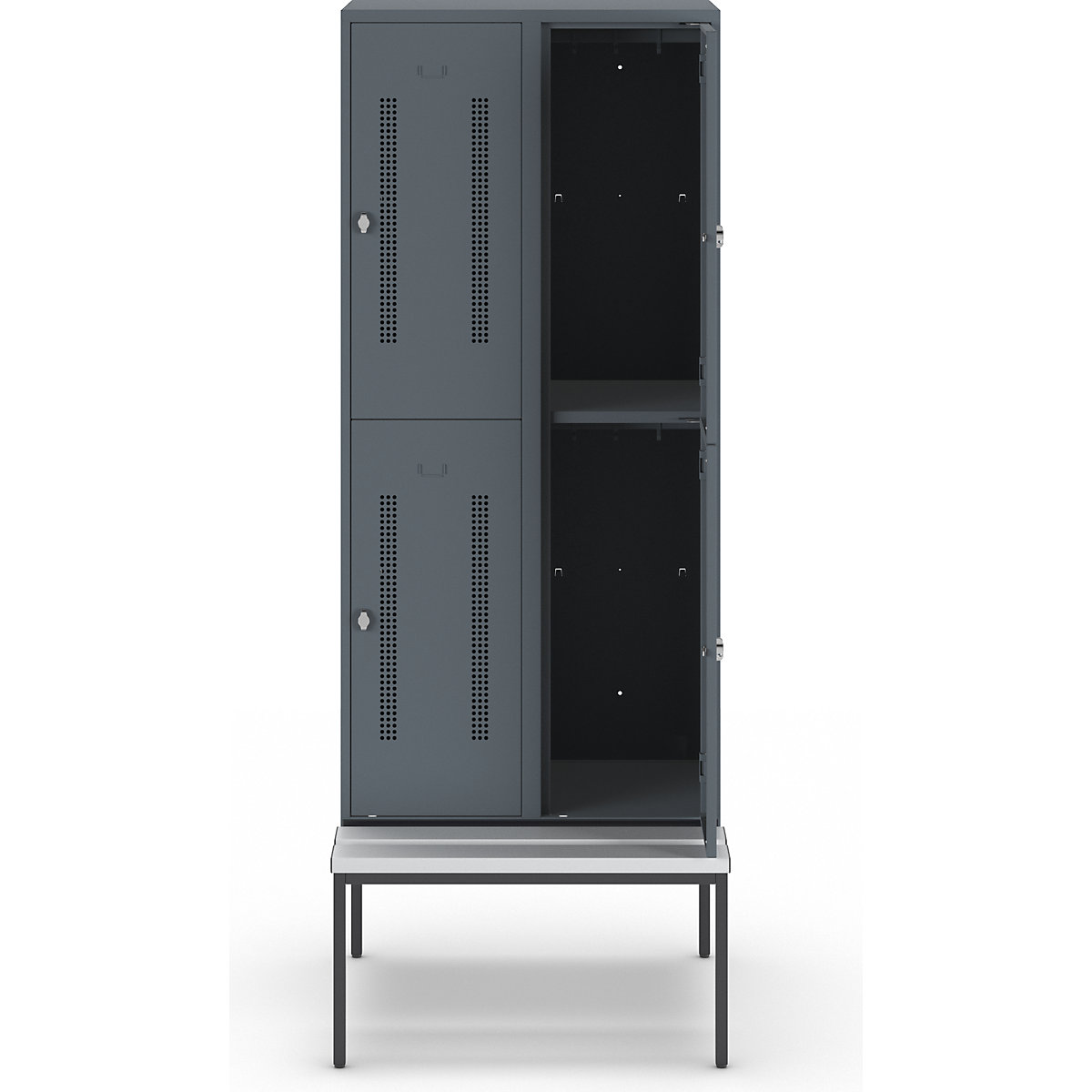 Vestiar cu două niveluri Berlin 1 cu bancă – Wolf (Imagine produs 2)-1