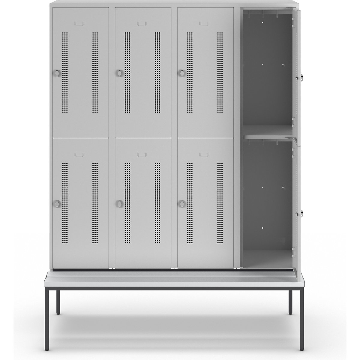 Vestiar cu două niveluri Berlin 1 cu bancă – Wolf (Imagine produs 2)-1