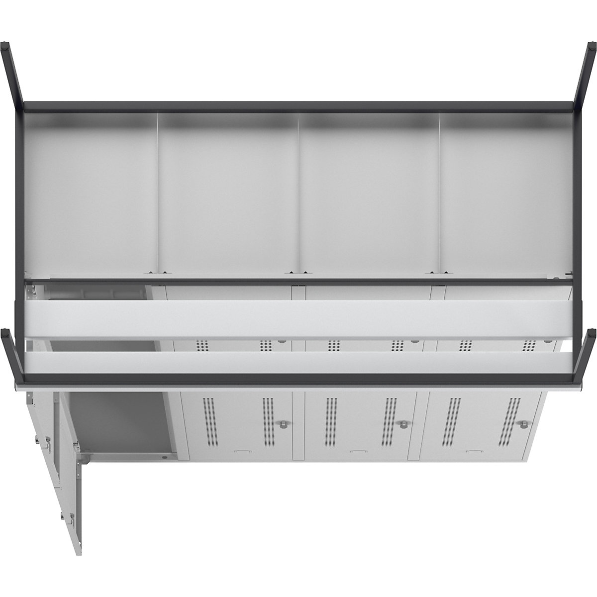 Vestiar cu două niveluri Berlin 1 cu bancă – Wolf (Imagine produs 6)-5